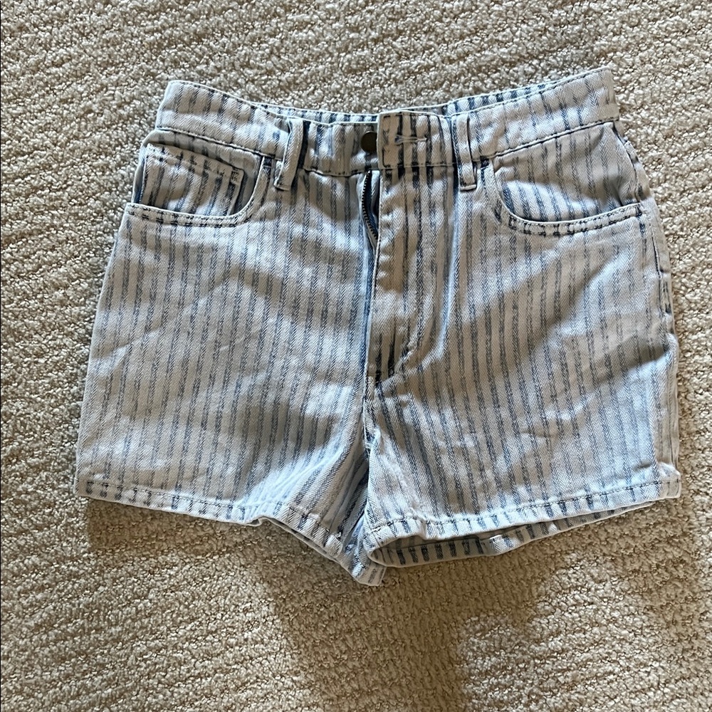 NWOT FAHERTY Striped Denim Women Shorts